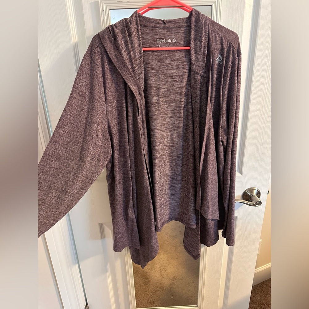 Reebok long sleeve hooded cardigan
